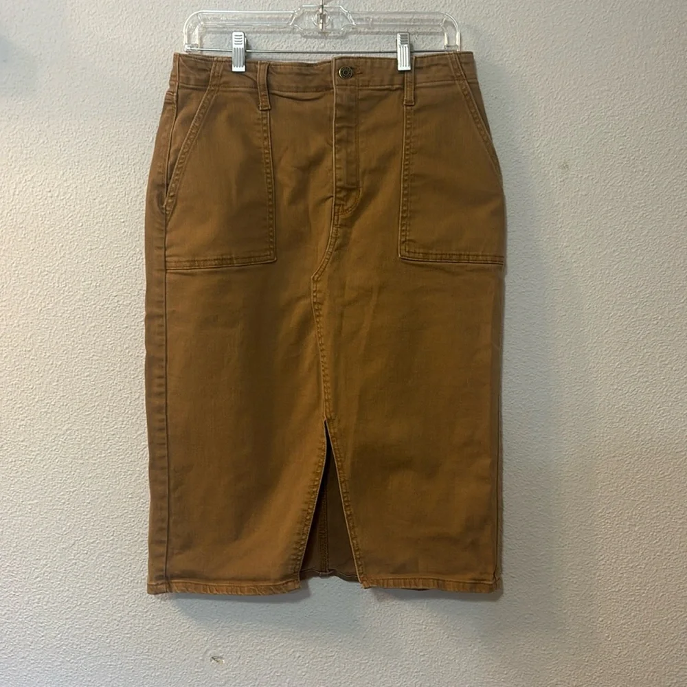 Banana Republic Brown Pencil Skirt Knee-Length Casual